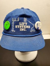 Lift Systems Inc. Hat-with IBEW Button &amp; Vintage Made in America Button - £18.30 GBP