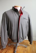 Vtg Members Only 46 Gray Wool Blend Sherpa Lined Bomber Jacket - £23.27 GBP