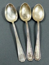 Antique Sterling Silver Hallmarked Monogramed set of 3 Tea Spoons - $118.80