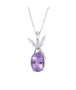 Silver Fairy Natural Amethyst Necklace - $70.00