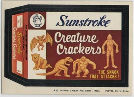 Sunstroke Creature Crackers 1974 Wacky Packages Series 7 Spoof of Sunshine  - $14.99