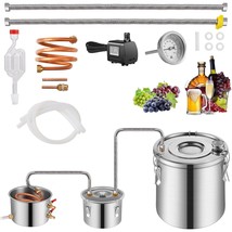 Moonshine Still Water Alcohol Distiller 5Gal w/Thumper Keg &amp; 8W Water Pump - €115,32 EUR