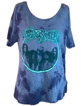 NWT Victorias Secret PINK Knit Riot Aerosmith Band T-Shirt Short Sleeve XS - $15.74