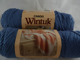 Caron Wintuk Dk Colonial Blue 3.5 oz 4 Ply Orlon Worsted dye lot 826743 002 - $204.22 MXN
