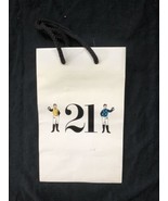21 Club shopping bag jockeys white paper with handles extra small - $15.83
