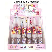 ALL 24 PCS Wholesale Bulk Display Kitty Clear Lip Gloss Set &quot;Free Shipping&quot; - £27.69 GBP