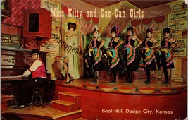 Miss Kitty &amp; Can-Can Girls Boot Hill Dodge City Kansas Postcard PC254 - £14.26 GBP