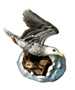 Gorham The Gallery Birds Collection Porcelain 7&quot; California Gull Perched - $29.99