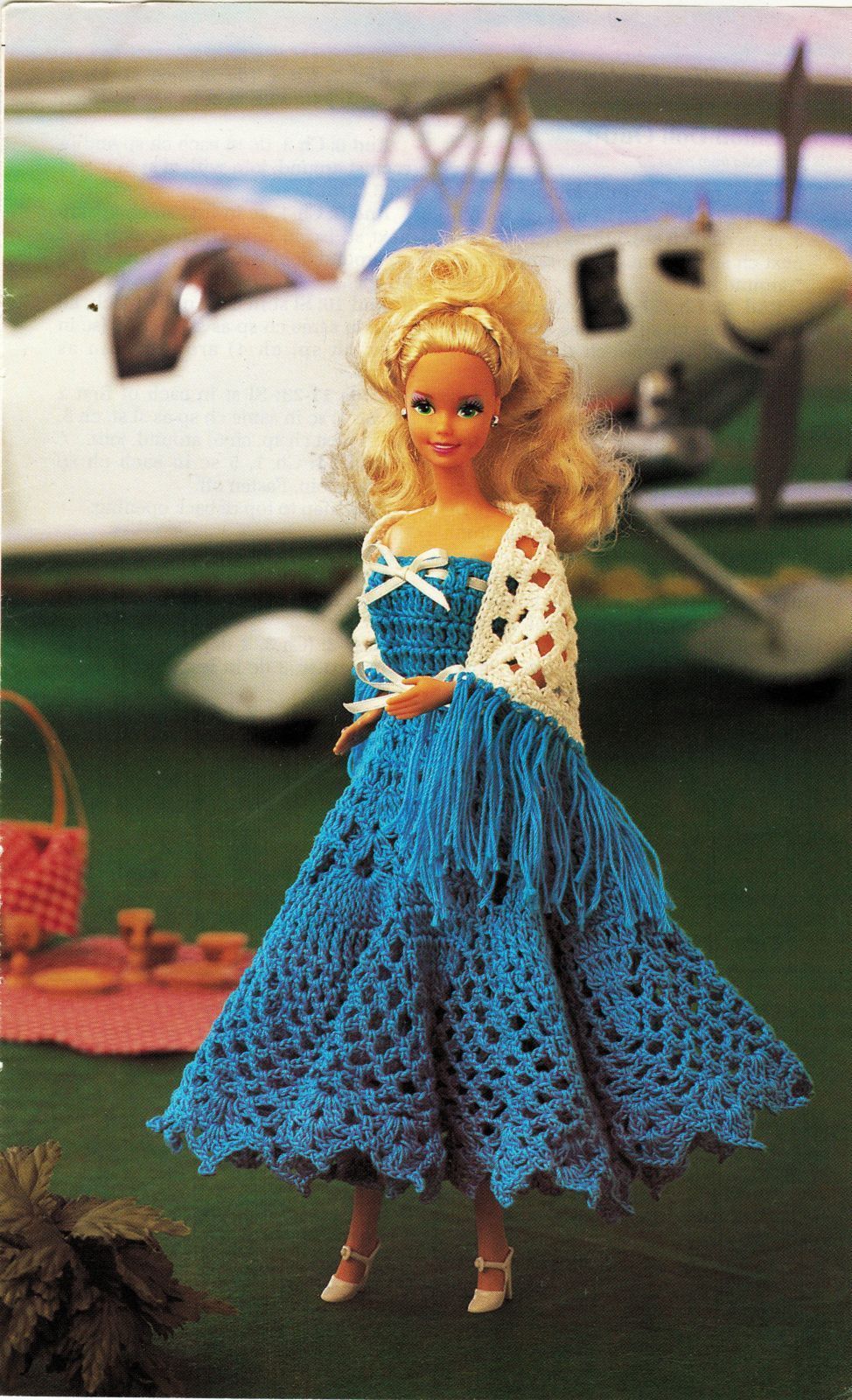 Crochet Barbie Wedding Gown Shower Baskets Pineapple Sweetheart Outfit PATTERN - $7.99