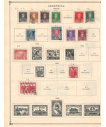 ARGENTINA 1916-1930 Very Fine Used Stamps Hinged on list: 2 Sides - $8.28