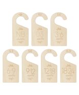 Qianyu Baby Closet Dividers Wooden Double-Sided Organizer Set of 7 - $63.98 MXN