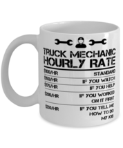 Funny Truck Mechanic Mug Hourly Rate Gift Mug Men Labor Rates  - £12.02 GBP