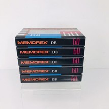 MEMOREX DB 60 Blank Cassette Tapes 5 Pack - 60 Minute Type 1 Normal Bias New - $19.75
