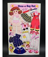 Sandylion Dress a Rag Doll Kromekote Maxi Activity Sticker Sheet 6x4 VTG... - $36.39