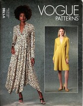 Vogue V1780 Deep V Neck Empire Dress Misses XS to M UNCUT Sewing Pattern - £18.19 GBP