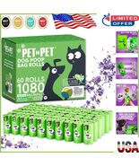 Thick 9&quot; x 13&quot; Lavender Scented Dog Poop Bags - 1080 Count for Pet Owners - $886.04 MXN