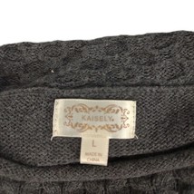 Anthropologie KAISELY Sz L Gray Knit Sweater Bodycon Dress, Angora Rabbi... - $24.19