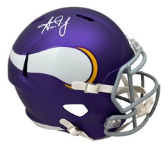 Aaron Jones Signed Minnesota Vikings Full Size Replica Speed Helmet BAS - $290.99