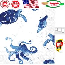 Luxury 3-Ply Paper Napkins in Under The Sea Theme - 20-Pack for Stylish ... - $262.96 MXN