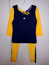YOSHION LADIES 2-PC NAVY/YELLOW ATHLETIC OUTFIT-TOP XL/PANTS L-NWT/NWOT-... - €12,14 EUR