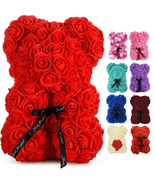  Artificial Flower Eternal Rose Teddy Bear for  Valentine Day Gifts Deco... - $13.34+