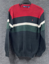 VTG Polo Ralph Lauren Sweater Mens XL Multicolor Cotton Preppy Pullover ... - $38.78