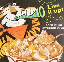 1965 Kelloggs Frosted Flakes Cereal Advertisement Vintage Tony The Tiger... - $29.99