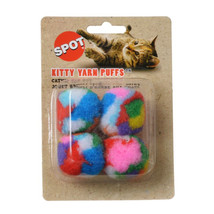 Spot Kitty Yarn Puff Balls Cat Toy 4 count - £16.12 GBP