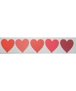 WAVY HEARTS Set Lot of 60 Handmade punch-outs punchouts Cutouts U-Pick size - $12.70 CAD+