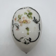 Antique Victorian Large Milk Glass Hand Blown Painted Easter Egg 5” - £29.95 GBP