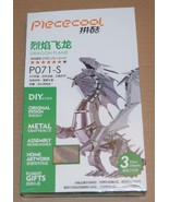 PIECECOOL 3D METAL DRAGON MODEL FLAME P071-S METALLIC SEALED NEW  (lot 3... - $44.54