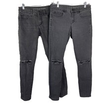 Articles of Soctiety Jeans 2 Pairs Womens Size 28 Black Distressed Skinny Denim - £21.23 GBP