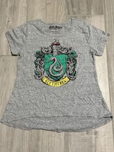 New Harry Potter Slytherin Crest T-SHIRT Girls Gray Color Size L (14) - £14.78 GBP