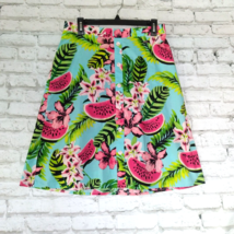 Rafaella Skirt Womens Small Blue Pink Floral Tropical Weekend Studio Com... - £15.76 GBP