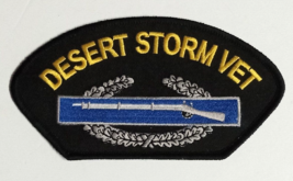 Desert Storm Veteran Military Laurels Rifle Musket Embroidered 5.25&quot;w Pa... - £7.83 GBP
