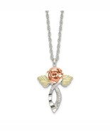 Landstrom&#39;s Black Hills Sterling Silver Rose Floral Cross Necklace - €162,05 EUR