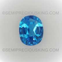 Natural Topaz Cushion Step Cut 10X8mm Royal Swiss Blue Color FL Clarity Loose Ge - £49.32 GBP