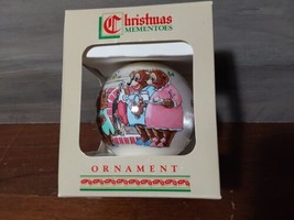 Sears Bear Family Glass Christmas Mementoes Ornament Bulb Original Box Vintage - £18.52 GBP