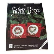 Designs For The Needle Cross Stitch Kit Fabric Boxes For Holidays 6609 W... - $5.00