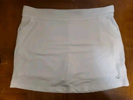 Callaway Opti-Dri Knit Skort White Mesh Liner Skirt Golf Athletic Size XL - $183.23 MXN