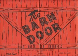 Bill Tassos&#39; Barn Door Placemat N New Braunfels San Antonio Texas 1950s - £13.32 GBP