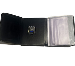 New York City Police Officer Plain Blue Line  Pin credit Cards/ID  wallet - $34.64