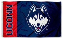 University of Connecticut Huskies Flag 3X5ft Banner USA Polyester with 2 Brass G - $17.99