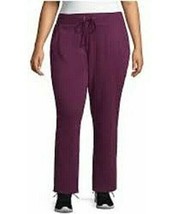 St. John&#39;s Bay Women&#39;s Active Fleece Pants Size 2X French Wine NEW - £23.25 GBP