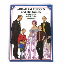 Vintage 1989 Abraham Lincoln and Family Paper Dolls Uncut Tom Tierney Book - $12.16