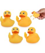 4 Pieces Middle Finger Rubber Ducks 2.17&quot; Funny Rubber Ducks Giving the ... - $9.99