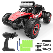 RC Cars, 1:14 Scale Off-Road RC Monster Truck with Lights, Metal Shell &amp;... - $52.65