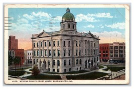 McLean County Courthouse Bloomington Illinois IL WB Postcard W7 - $2.92