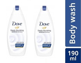 Dove Deeply Nourishing Body Wash, 190 ml X 2 PACK (Free shipping worldwide) - £22.55 GBP