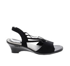 Life Stride Women&#39;s Black &quot;Fair&quot; Wedge Sandals Size 10 M US - £21.78 GBP